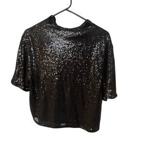 Black sequin shirt, H&M, M